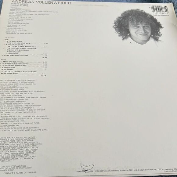 Andreas Vollenweider-White Winds Vinyl LP - Picture 5 of 5